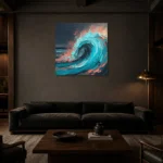 Premium Wall Art Kare Html Edition – SEEWALL2606133 shown in a warm modern interior