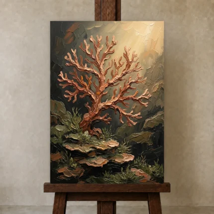 Premium Wall Art Dikey Html Edition – UNDERWATER2806014 displayed on a studio easel