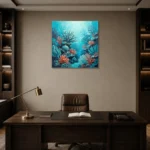Premium Wall Art Kare Html Edition – UNDERWATER2806016 displayed in a contemporary gallery-inspired room