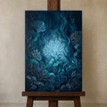 Premium Wall Art Dikey Html Edition – UNDERWATER2806023 displayed on a studio easel