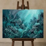 Premium Wall Art Yatay Html Edition – UNDERWATER2806030 displayed on a studio easel
