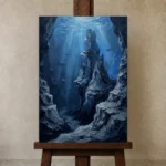 Premium Wall Art Dikey Html Edition – UNDERWATER2806031 displayed on a studio easel