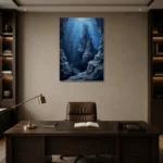 Premium Wall Art Dikey Html Edition – UNDERWATER2806031 displayed in a contemporary gallery-inspired room