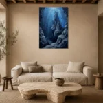 Premium Wall Art Dikey Html Edition – UNDERWATER2806031 presented in a sophisticated home setting