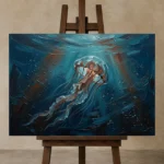 Premium Wall Art Yatay Html Edition – UNDERWATER2806038 displayed on a studio easel