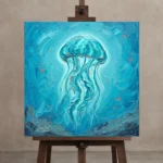 Premium Wall Art Kare Html Edition – UNDERWATER2806043 displayed on a studio easel