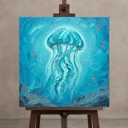 Premium Wall Art Kare Html Edition – UNDERWATER2806043 displayed on a studio easel