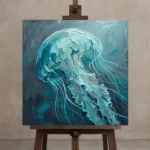 Premium Wall Art Kare Html Edition – UNDERWATER2806045 displayed on a studio easel