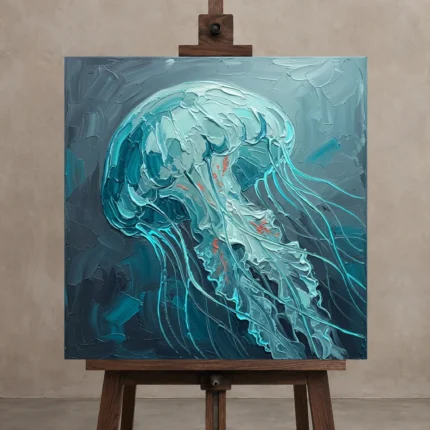Premium Wall Art Kare Html Edition – UNDERWATER2806045 displayed on a studio easel