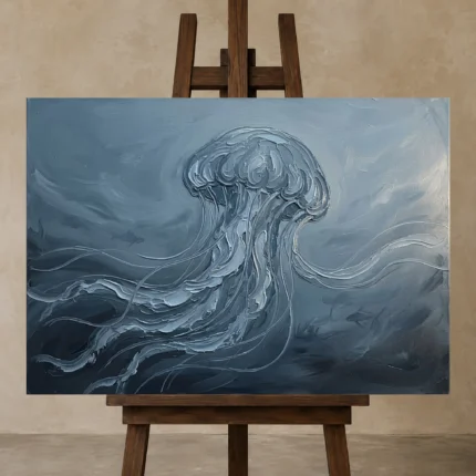 Premium Wall Art Yatay Html Edition – UNDERWATER2806047 displayed on a studio easel