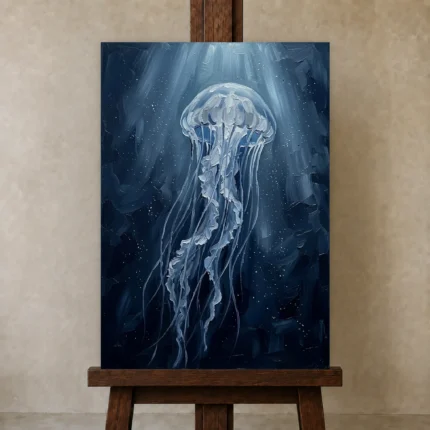 Premium Wall Art Dikey Html Edition – UNDERWATER2806049 displayed on a studio easel