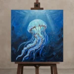 Premium Wall Art Kare Html Edition – UNDERWATER2806054 displayed on a studio easel