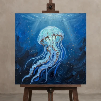 Premium Wall Art Kare Html Edition – UNDERWATER2806054 displayed on a studio easel