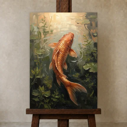 Premium Wall Art Dikey Html Edition – UNDERWATER2806058 displayed on a studio easel