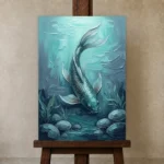 Premium Wall Art Dikey Html Edition – UNDERWATER2806067 displayed on a studio easel