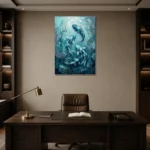 Premium Wall Art Dikey Html Edition – UNDERWATER2806069 displayed in a contemporary gallery-inspired room