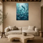 Premium Wall Art Dikey Html Edition – UNDERWATER2806069 presented in a sophisticated home setting