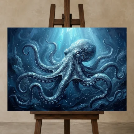 Premium Wall Art Yatay Html Edition – UNDERWATER2806073 displayed on a studio easel