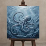 Premium Wall Art Kare Html Edition – UNDERWATER2806081 displayed on a studio easel