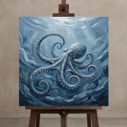 Premium Wall Art Kare Html Edition – UNDERWATER2806081 displayed on a studio easel