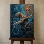 Premium Wall Art Dikey Html Edition – UNDERWATER2806086 displayed on a studio easel