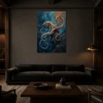 Premium Wall Art Dikey Html Edition – UNDERWATER2806086 shown in a warm modern interior
