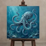 Premium Wall Art Kare Html Edition – UNDERWATER2806088 displayed on a studio easel