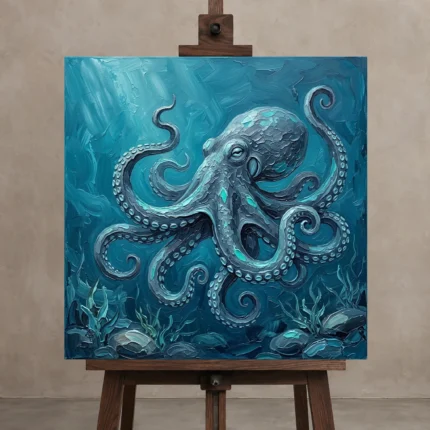 Premium Wall Art Kare Html Edition – UNDERWATER2806088 displayed on a studio easel