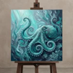 Premium Wall Art Kare Html Edition – UNDERWATER2806089 displayed on a studio easel