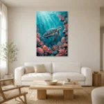 Premium Wall Art Dikey Html Edition – UNDERWATER2806094 styled in a refined neutral interior