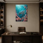 Premium Wall Art Dikey Html Edition – UNDERWATER2806094 displayed in a contemporary gallery-inspired room