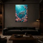 Premium Wall Art Dikey Html Edition – UNDERWATER2806094 shown in a warm modern interior