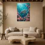 Premium Wall Art Dikey Html Edition – UNDERWATER2806094 presented in a sophisticated home setting