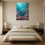 Premium Wall Art Dikey Html Edition – UNDERWATER2806094 showcased in an elegant minimalist interior