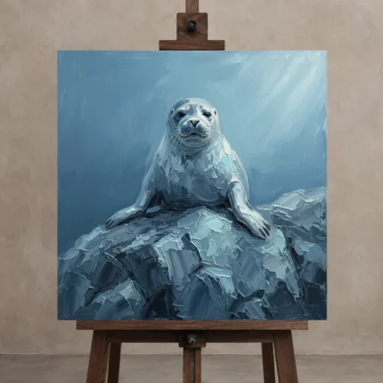 Premium Wall Art Kare Html Edition – UNDERWATER2806098 displayed on a studio easel