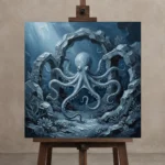 Premium Wall Art Kare Html Edition – UNDERWATER2806099 displayed on a studio easel