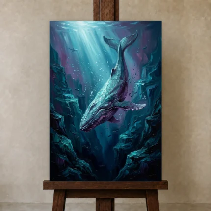 Premium Wall Art Dikey Html Edition – UNDERWATER2806103 displayed on a studio easel
