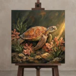 Premium Wall Art Kare Html Edition – UNDERWATER2806108 displayed on a studio easel