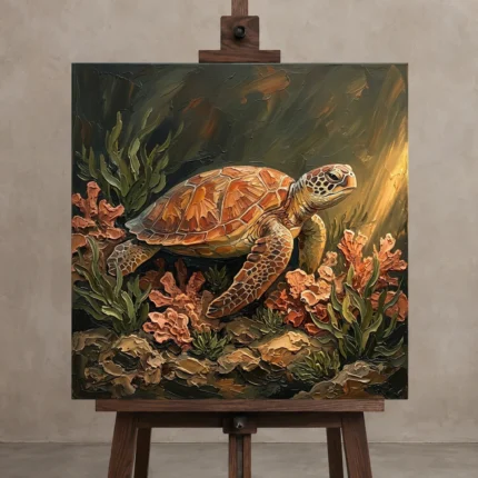 Premium Wall Art Kare Html Edition – UNDERWATER2806108 displayed on a studio easel