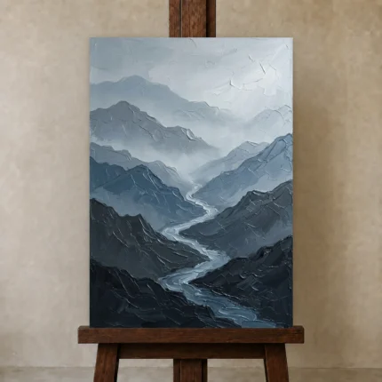 Premium Wall Art Dikey Html Edition – WABISABI2806024 displayed on a studio easel