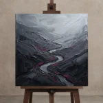 Premium Wall Art Kare Html Edition – WABISABI2806027 displayed on a studio easel
