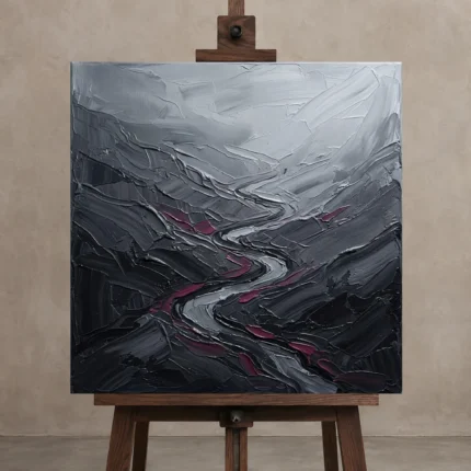 Premium Wall Art Kare Html Edition – WABISABI2806027 displayed on a studio easel