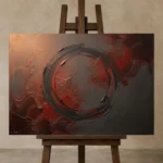 Premium Wall Art Yatay Html Edition – WABISABI2806028 displayed on a studio easel
