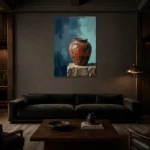 Premium Wall Art Dikey Html Edition – WABISABI2806033 shown in a warm modern interior