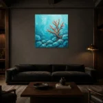 Premium Wall Art Kare Html Edition – WABISABI2806036 shown in a warm modern interior