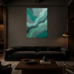 Premium Wall Art Dikey Html Edition – WABISABI2806040 shown in a warm modern interior