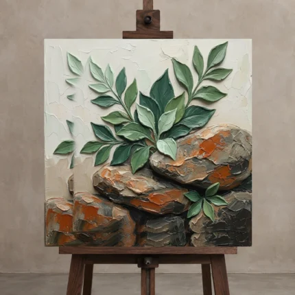 Premium Wall Art Kare Html Edition – WABISABI2806044 displayed on a studio easel