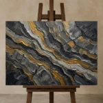 Premium Wall Art Yatay Html Edition – WABISABI2806056 displayed on a studio easel