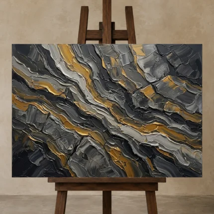 Premium Wall Art Yatay Html Edition – WABISABI2806056 displayed on a studio easel