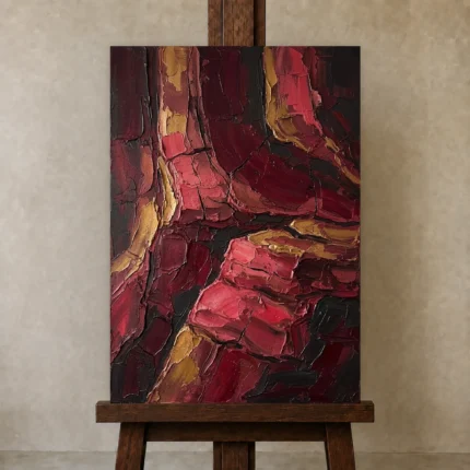 Premium Wall Art Dikey Html Edition – WABISABI2806058 displayed on a studio easel